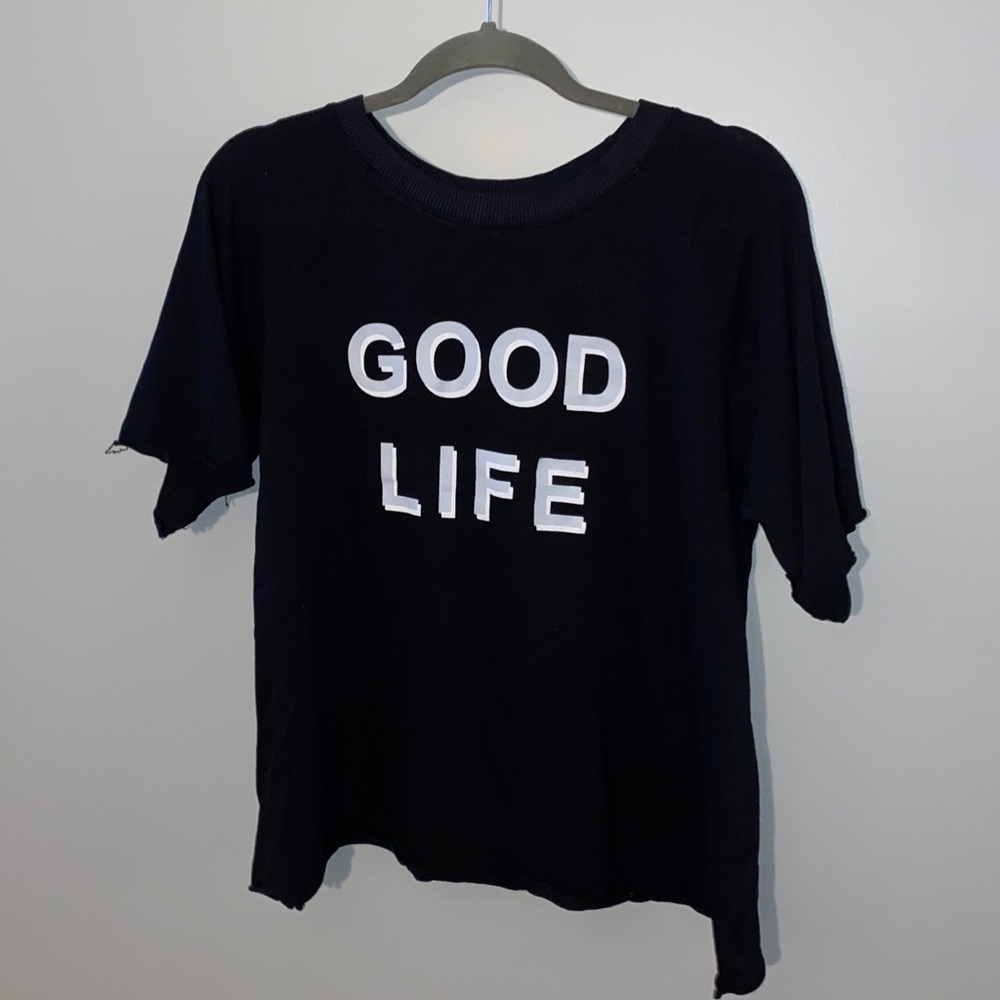 GOOD LIFE RAW HEM T-SHIRT